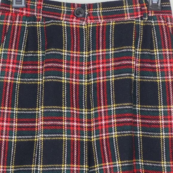 Vintage Norton McNaughton Tartan Plaid Pleat Wool Blend Knee Length Shorts Sz 26 - Picture 3 of 8